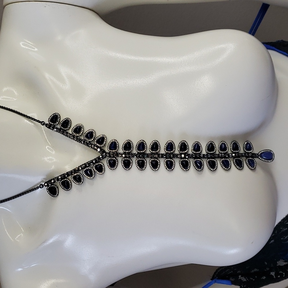 Blue Jeweled necklace